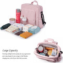 Soboba Waterproof Pink Diaper Bag for Baby Care Multi-functional Large Capacity Diaper Backpack Travelling Bag with 2 Straps