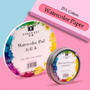 Watercolor Paper Postcard, 25% Cotton 140 lb (300 GSM)  Round Watercolor Pad Travel Art Journal