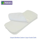 Miababy 5/10 pcs 4 layers Bamboo Cotton Cloth Diaper Insert Washable Cloth Nappy for Baby Diapers 35*13.5cm Baby diaper