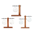 Terrarium Planter Bulb Glass Vase Water Planting Propagation Stations Hydroponics Plants With Wooden Stand Garden Wedding Decor