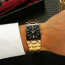 Relogio Masculino WWOOR Gold Watch Men Square Mens Watches Top Brand Luxury Golden Quartz Stainless Steel Waterproof Wrist Watch
