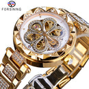 Forsining Fashion Women Watch Top Brand Diamond Female Wristwatch Automatic Machanical Watches Waterproof Luminous Hands Clock