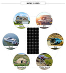 Dokio 18V 100W Rigid Solar Panel China 18V Monocrystalline Silicon Waterproof Solar Panel Charge 12V