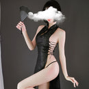 2020 Sexy lingerie Anime Uniform Chinese Qipao Classic Women Satin Cheongsam Night Bathrobe Fashion Dressing for Women Erotic