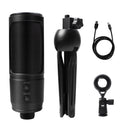  Professional PC Microphone with Noise Cancelling Mute Button USB Desktop Studio Condenser Mic for PS4 Gaming Recording YouTube