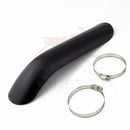 Black /Chrome Motorcycle Curved Exhaust Muffler Pipe Heat Shield Cover Guard Protector Universal for Honda Harley