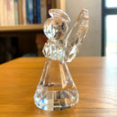 水晶玻璃天使雕像工艺品 可爱水晶天使摆件 家居桌面婚礼装饰 绝佳儿童圣诞礼物
