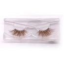 Xinemilin BLONDE 3D mink fake lashes wholesale natural individual brown false eyelashes makeup 15 25mm lash extension supplies