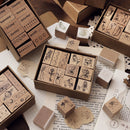 Jenny Chinese Character Number  Universe Flower Week Wooden Rubber Stamp Scrapbooking Deco DIY Craft Standard Wooden Stamps