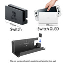 Monzlteck 壁挂式支架，适用于任天堂 Switch（兼容 OLED 版），可安装在电视旁或电视后，节省空间