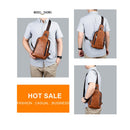 Celinv Koilm Men Crossbody Bag Big Size Daily Chest Bag High Quality Large Capacity Split Leather Daypacks Sling Bag For iPad