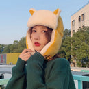 K79 Women's Hat Winter HaTt Ushanka hat For Female Thicken Cold Cap Warm Hat Windbreak Hat Warm Hat Pilot Cap Hat With Earflaps