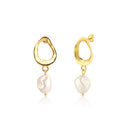 ANDYWEN 925 Sterling Silver Big Pearl Drop Earring Women Fashion Fine Jewelry Gold Luxury Classic Irregular Jewels Piercing Clip