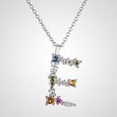 ANDYWEN 925 Sterling Silver 26 Letters Gold Initial  A B Pendant Necklace Thin Long Chain Adjustable Mini P G CZ Jewelry