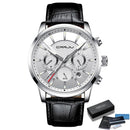CRRJU New Fashion Sport Quartz Watches Men Luxury Business Leather Watch Waterproof Wristwatches Male Clock Relogio Masculino