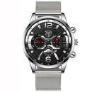 Luxury Mens Bracelets Watches Fashion Men Stainless Steel Mesh Belt Quartz Watch Business Casual Male Clock relogio masculino
