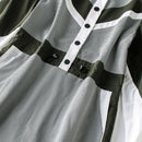 Fashion mosaic dress autumn 2019 stand collar single-breasted mid-length houndstooth A-line dresses