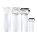 Tableware Gold Stainless Steel Cutlery Set 18/10 Travel Cutlery Silverware Dinner Knife Fork Spoon Flatware Set Dishwasher Safe