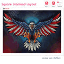 Huacan 5d Diamond Painting Kits Full American Flag Embroidery Eagle Mosaic Farmhouse Home Decor Handmade Gift