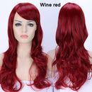 S-noilite Synthetic 28colors 22inch Loose Wave Wigs Halloween Cosplay Wig Blue Red Pink Grey Purple Hair Wig Cosplay for party