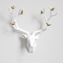 Resin 3d Big Deer Head Wall Decor for Home Satue Decoration Accessories Abstract Sculpture Modern Animal Head wall Decoration