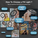 Yizhestudio Ring Lamp with tripod Dimmable Selfie Ring Light with stand color Annular tube photographic lighting For Live Studio