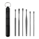 Brainbow 6pcs/set Ear Wax Pickers Stainless Steel Earpick Wax Remover Curette Ear Pick Cleaner Ear Spoon Care Ear Cleaning Tools