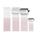 Tableware Gold Stainless Steel Cutlery Set 18/10 Travel Cutlery Silverware Dinner Knife Fork Spoon Flatware Set Dishwasher Safe
