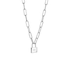 ANDYWEN 925 Sterling Silver Lock Pendant Long Chain Horoscope Chain 45cm Long Chains Rock Punk Fashion Fine Jewelry For Women
