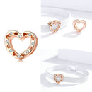 WOSTU 925 Sterling Silver Circle Charm Round CZ Bead Bead Clip Fit Original reflection Charm Bracelet Jewelry Accessories CQX101
