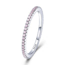 WOSTU Simple Rings 100% 925 Sterling Silver Shimmering Wish Stackable Ring For Women Wedding Original Fashion Jewelry Gift