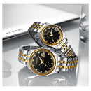 CHENXI Fashion Men Women Watches Rhinestone Dial Top Brand Luxury Couples Quartz Watch Full Steel Waterproof Calendar Watch