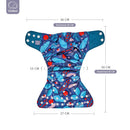 Elinfant Gray Mesh Cloth 4pcs Eco-friendly Diaper Washable Cloth Diaper Adjustable Baby Nappy Reusable pocket Diapers