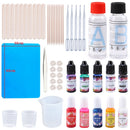 透明环氧树脂铸造模具套件，硅胶模具带环氧胶，用于耳环钥匙扣首饰制作 DIY 硅胶模具