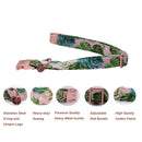 Green Leaf Dog Collar and Leash Set with Bow Tie Personal Custom Adjustable Pet Puppy 100% Cotton Dog Birthday Gift