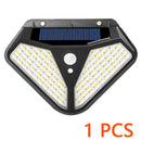 2面102颗LED PIR运动传感器太阳能路灯 3种照明模式 庭院路径家用花园太阳能感应壁灯