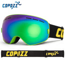 COPOZZ牌专业滑雪镜 双层镜片防雾防紫外线UV400 大视野滑雪眼镜 男女滑雪单板雪地护目镜