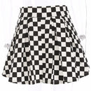 DICLOUD 2019 百褶棋盘格半身裙 女士原宿高腰裙 休闲舞蹈韩版甜美夏季迷你短裙