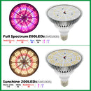 LED 植物生长灯 150颗灯珠 200颗灯珠 全光谱 仿阳光 E27 LED 植物生长灯泡 适用于室内水培花卉植物 LED 生长灯