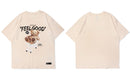 GONTHWID Short Sleeve Tees Harajuku Streetwear Toy Bear Shopping Cart Print T-Shirts Cotton Casual Hip Hop Loose Tshirts Tops
