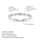 GEM'S BALLET 0.008Ct Moissanite Ring EF color Eternity Band 925 Sterling Silver Wedding Band For Women Fine Jewelry