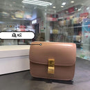 Classic Crossbody Bag Genuine Leather Box Tofu Shoulder Bag for Women 2021 Adjustable Luxury Design Flap Crossbody Bag with Lock