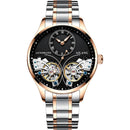 AILANG Genuine Brand Men's Double Tourbillon Luminous Direct-looking Mechanical Watch Automatic Watch Men's Watch   Hollow Movem