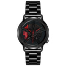 Men Watch Car Wheel Rim Hub Dial Male Wristwatch Cool Man Black Waterproof Watches Mesh Stainless Steel Quartz Relogio Masculino