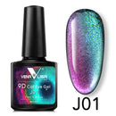 Nail Art Design Manicure Venalisa 7.5Ml Soak Off Enamel 9D Cat Eyes Magnetic Gel Polish UV Gel Nail Polish Lacquer Varnish