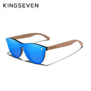 KINGSEVEN手工黑胡桃木偏光太阳镜男女士UV400防护原木配件