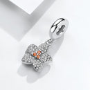 BELAWANG DIY Silver Beads Fit Original Charm Bracelet 925 Sterling Silver Charm Enamel Lotus Flower Bead Fashion Jewelry