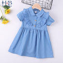 Humor Bear  Summer New  Sleeveless Cute Girl Dress Toddler Kid Princess Party Dress Print Back Bow Baby Kids Clothes