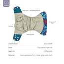 Elinfant Gray Mesh Cloth 4pcs Eco-friendly Diaper Washable Cloth Diaper Adjustable Baby Nappy Reusable pocket Diapers