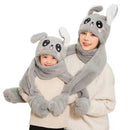 Winter Cute Funny Hat Moving Rabbit Ear Hat Velvet Toys Hair Hoop Hat Rabbit Hat Moves Ear Hat Plush Toy 5 Color Gifts For Child